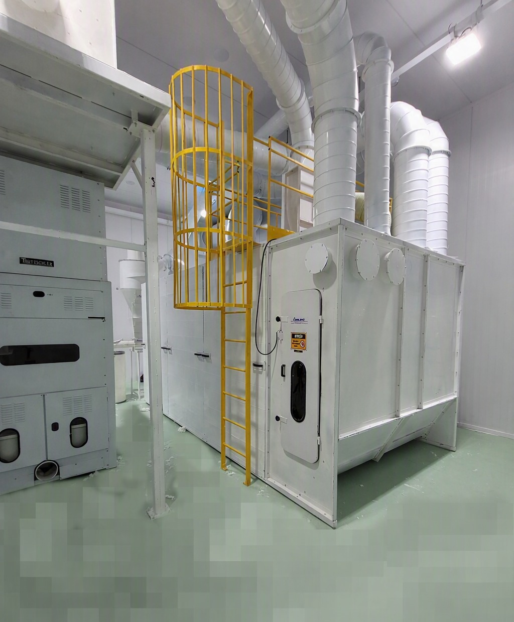 Filtro rotativo têxtil instalado em fiação